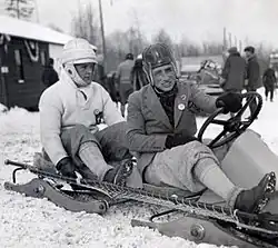 Max Houben (rechts) mit dem Schweizer Bremser Hans Eisenhut