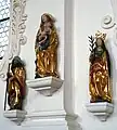 Hl. Koloman, Muttergottes und hl. Apollonia, um 1520, Kirche St. Coloman, Schwangau
