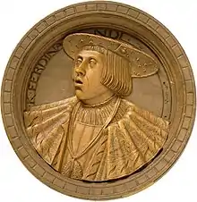 Spielstein mit dem Porträt von König Ferdinand I., um 1530, Landesmuseum Württemberg, Stuttgart