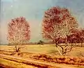 Winterliche Birkenlandschaft (Ölgemälde, 1921)