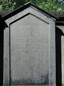 Jenny Schneider-Preiswerk (1848–1946), Hans Schneider-Christ (1888–1953) Kunsthistoriker, Direktor. Jenny Schneider (1924–2004) Konservatorin, Autorin. Familiengrab auf dem Wolfgottesacker