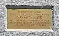 Gedenktafel für Hans Vaihinger am ehemaligen Nehrener Pfarrhaus