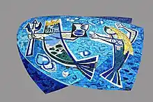 Hans Weidmann (1918–1997) Mosaik 3 X 2 Meter, 1964. Wasserwerk, Grenzacherstrasse 551, Basel. 1800 × 1200px·JPG