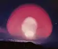 Aurora-artige Erscheinung nach der Detonation von Hardtack Teak