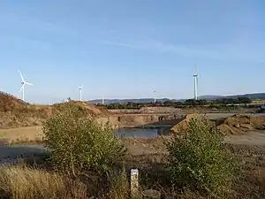 Windpark von der Kiesgrube im Steinfeld aus