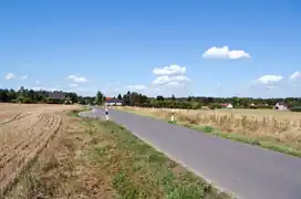 Blick von Oßniger Dorfstraße nach Harnischdorf
