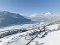 Blick von Hart im Zillertal Richtung Norden - im Hintergrund das Rofangebirge
