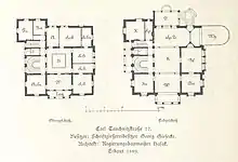 Grundriss von Hasak für Villa Georg Giesecke