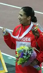 Hasna Benhassi: Die Olympiazweite von 2004 und bei Afrikameisterschaften sehr erfolgreiche  Hasna Benhassi wurde wie schon vor zwei Jahren Vizeweltmeisterin