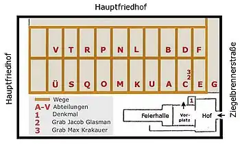Israelitischer Friedhof, Schemaplan, 2017.