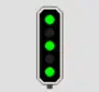 drei grüne Lichter