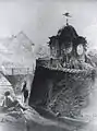 Drachentempel von Haus Sorgenfrei; im Hintergrund die Schmalseite von Haus Albertsberg (H. König, um&nbsp;1866)