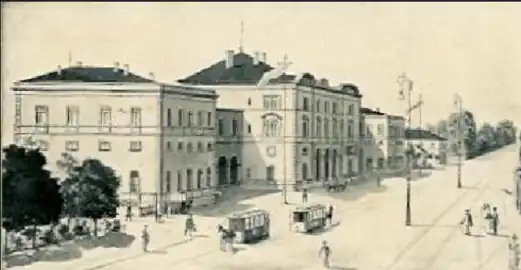Hauptbahnhof 1 mit Straßenbahn (Pferdebahn)um 1900