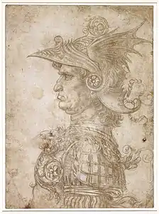 „il Condottiero“ (Profilo di capitano antico) (um&nbsp;1475)
