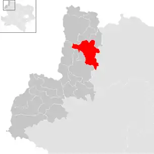 Lage der Gemeinde Heidenreichstein im Bezirk Gmünd (anklickbare Karte)