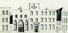 Heiliggeisthaus, um 1170 und Hacht (Abbildung vor 1840)