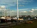 Yachthafen mit Blick auf den Graswarder
