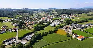 Südostansicht von Heiligenkreuz am Waasen