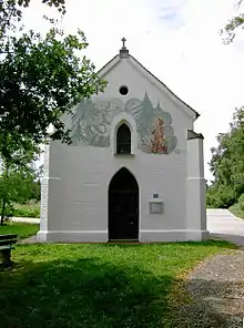 Giebelseite (Nord) mit Jagdgemälde