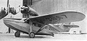 HE 57 „Heron“, ausgestellt auf der Stockholm International Aero Show 1931.