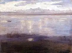 Säntis II,Öl auf Malkarton