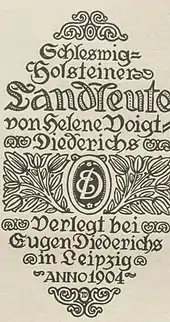 Das Cover des Buches ist mit geschwungenen Buchstaben verziert. In der Mitte ist ein "D" abgebildet und darum ranken sich Pflanzen.