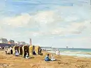 Badegäste am Strand von Scheveningen