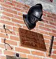 Helm, Sporen und Kommandostab des Ritters Markwart von Pentz