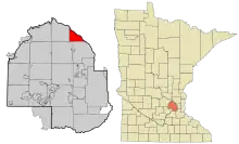 Lage von Champlin im Hennepin County und in Minnesota