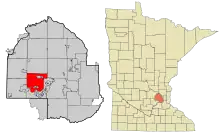 Lage von Orono im Hennepin County und in Minnesota