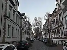 Typische gründerzeitliche Bebauung im Katharinenviertel hier in der Herderstraße