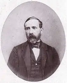 Rittergutsbesitzer und Mitbegründer der Tierzucht Hermann Engelhard von Nathusius; ovales Brustbild um 1860