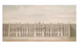 Entwurf Dollmanns zu Schloss Herrenchiemsee, Fassade mit Ansatz Flügelbauten, 1875