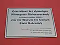 Tafel am ehemaligen Rittergut