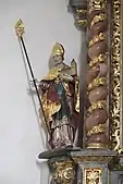 Nördlicher Seitenaltar, heiliger Wolfgang