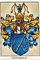 Im Wappen der Herrschaft Wittmund, herrührend vom Häuptling Hero Omken
