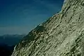 Die Herzmann-Kupfer-Platte. Die Querung dieser Platte ist eine der Schlüsselstellen am Normalweg.