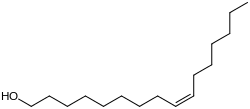 Strukturformel von Palmitoleylalkohol