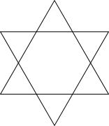 {6/2}-Stern, (2 Dreiecke)Hexagramm oder Davidstern
