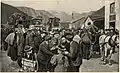 Ankunft der Postkutschen vor dem Hotel Pontresina & Post