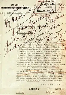 Begleitschreiben Reinhard Heydrichs an Unterstaatssekretär Martin Luther (26. Februar 1942) zur Übersendung des Protokolls der Wannseekonferenz
