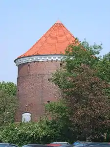 Zombeck-Turm mit rundem Grundriss in Hamburg