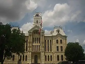 Das Hill County Courthouse, gelistet im NRHP mit der Nr. 71000939