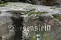 Historische Inschrift am Naturdenkmal