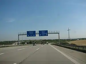Die A 17 am Dreieck Dresden-West