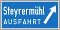 15b-a: Ausfahrts­wegweiser – Autobahn oder Autostraße