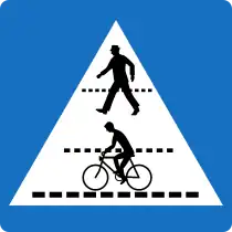 2c. „KENNZEICHNUNG EINES SCHUTZWEGS UND EINER RADFAHRER­ÜBERFAHRT“(aus Sicht des ankommenden Verkehrs: Radfahrer­überfahrt und Schutzweg)