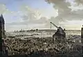 Friedrich Wilhelm Hirt, Das  Mainufer am Fahrtor, Frankfurt am Main, 1757, Öl auf Leinwand