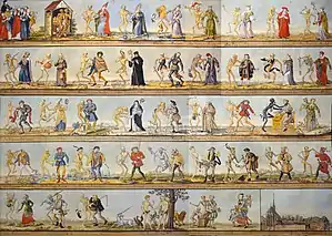 Aquarellkopie des Basler Totentanzes von 1806 (Johann Rudolf Feyerabend) ()