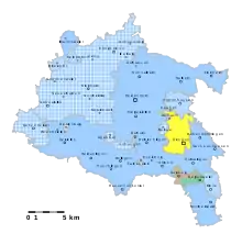 Bolheim und Anhausen im Oberamt Heidenheim, Gebietsstand 1813, mit den früheren Herrschafts- und Ämtergrenzen – Legende